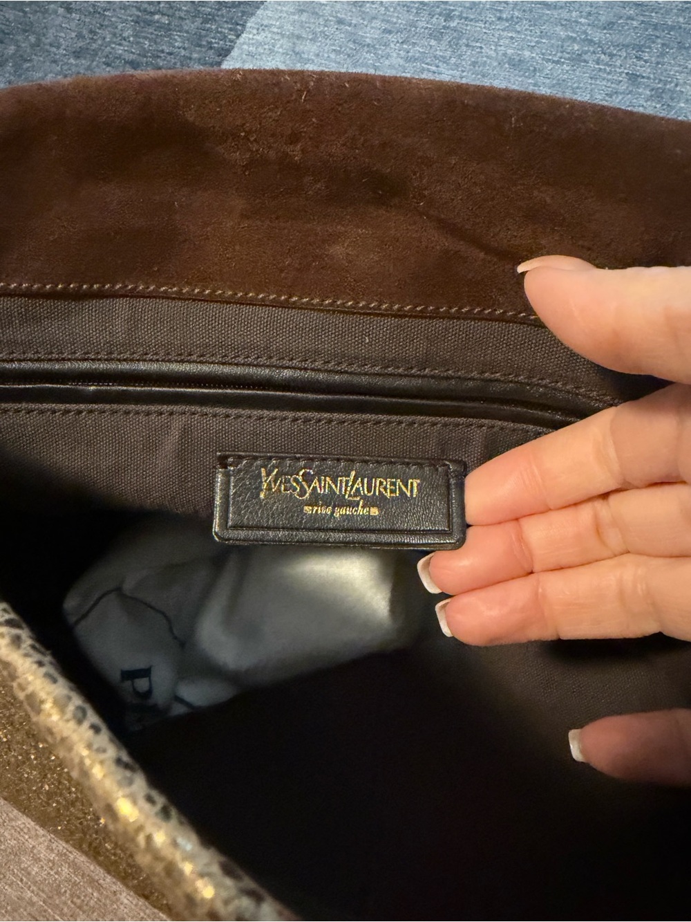 Gold Metallic Women's Satchel Bag - Picture 7 of 10